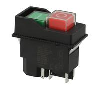 Pushbutton Switch for KJD17 220V 5 Pin Electromagnetic Switch - 18A Current Rating, Silver-Nickel Contacts, Plastic Metal Construction, Compatible with Garden Tools, Machine Tools, Power Equipment