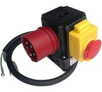 Pushbutton Switches,Magnetic Switches,KOA1L 2 in 1 Multifunctional 230/400V 12A(8A) Magnetic Emergency Stop 5P Industrial Socket Plug with Waterproof Cover