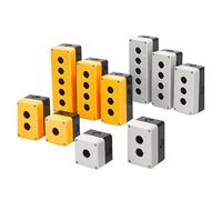 Pushbutton Switches,Push Button Switch Control Station Box 1pc Water.proof button box switch control box 12345 hole industrial switch indicator box 22mm(H-02)(Hb2 b5y)