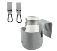 Pushchair Cup Holder, Universal Cup Holder with 2 Hooks, Bottle Holder for Child Seat and Pram, Stroller, Drink Holder