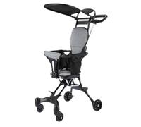 Pushchair - Foldable Stroller, Lightweight Pushchair, Rotating Two-Way Seat Airplane Travel Pram, Airplane Trunk Stroller with Removable Canoe for Short Trips