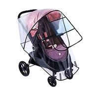 Pushchair Rain Cover Universal Wind Snow Cover With Canopy For Pram Stroller Buggy Weather Shield Protector Transparent Waterproof Windproof Dust Cover For Baby Carriage Carrycot Breathable Zip Window