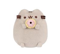 Pusheen 13cm Mascot Plush with Donut Charming Ultra Soft Design, Light Grey