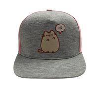 Pusheen Baseball Cap Hi Bye Logo Official Grey Snapback One Size