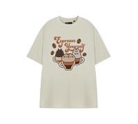 Pusheen Womens Beige Espresso Yourself Short Sleeved T-Shirt - XX-Large