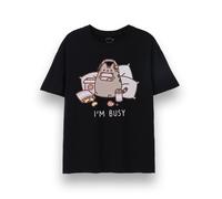 Pusheen Black I'm Busy Short Sleeved T-Shirt Unisex