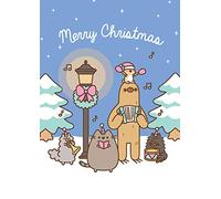 Pusheen - Christmas Carolling - Blank Christmas Card - PUSHX12