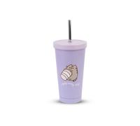 PUSHEEN DOUBLE WALL VACUUM INSULATED METAL TUMBLER WITH STRAW 550ml