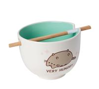 Pusheen Enesco The Cat Very Hungry Ramen Bowl with Chopsticks, 3.94 Inch, Multicolor