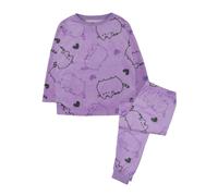 Pusheen Girls All-Over Print Long Pyjama Set - Purple - 11-12 Years - Purple
