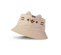 Pusheen Girls Beige Novelty Face Bucket Hat (One Size)
