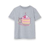 Pusheen Girls Grey Let's Pawty Short Sleeved T-Shirt - 13-14 Years