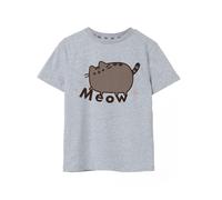 Pusheen Girls Grey Meow Short Sleeved T-Shirt - 9-10 Years