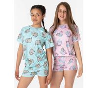 Pusheen Girls Multicoloured Character All Over Short Sleeve Short Leg Pyjama Set - 11-12 Years