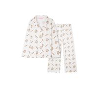 Pusheen Girl's Pyjama Set 2 Piece PJ Comfy Sleepwear Nightwear in White | Size: 9-10 Years Pusheen White 9-10 Years