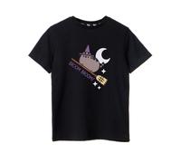 Pusheen Girl's Short Sleeved T-Shirt (Kids Black) in Black | Size: 9-10 Years Pusheen Black 9-10 Years