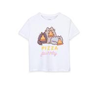 Pusheen Girl's Short Sleeved T-Shirt (Kids White) in White | Size: 11-12 Years Pusheen White 11-12 Years