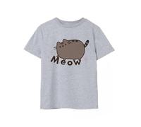 Pusheen Girls Grey Meow Short Sleeved T-Shirt - 9-10 Years