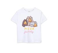 Pusheen Girls T-Shirt | Short-Sleeved Graphic Tee for Kids | Crew Neck Internet Cat Top | Comfortable & Stylish Cute Daywear | Merchandise Gift for Children & Teens