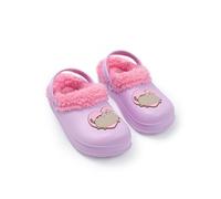Pusheen Heart Girls Purple Clogs | Cartoon Character Casual Footwear | Pull-On Design for Everyday Wear | Comfortable Indoor & Outdoor Use Merch - 3 UK Child
