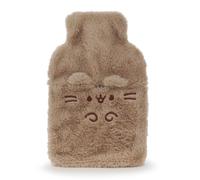 Pusheen Womens Hot Water Bottle | Ladies & Girls Furry Heat Pad in Brown | Insulated Plush Loungewear Accessory for Self Care | Cat Kitten Merchandise Apparel Gift for Adults and Children