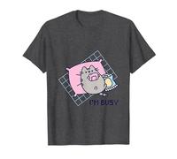 Pusheen I'm Busy Gamer Tshirt T-Shirt, Men, Dark Heather Grey, 4X-Large