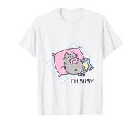 Pusheen I'm Busy Gamer Tshirt T-Shirt, Men, White, XX-Large