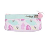 Pusheen Leaf Print Pencil Case Pink/blue (One Size)