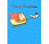 Pusheen Meowy Christmas Sleigh Greeting Card