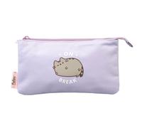 Pusheen Pencil Case 3 Compartments On Break Pattern Moments Collection, Lavender
