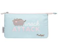 Grupo Erik Pencil Case Pusheen - 3-Compartment Triple Pocket, Large - Blue (Pack of 2)