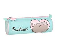Pusheen School Girl's Pencil case, Round, Tube, School Supplies Sachet, Mint 22x8x8cm (Pusheen Round B)