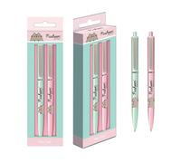 Grindstore Pusheen Ballpoint Pen Set - Set of 2, Botanical Design - Official Merchandise