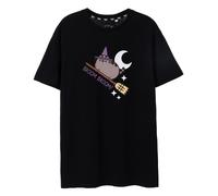 Pusheen the Cat Pusheen Womens Halloween T-Shirt | Adults Black Short Sleeve Broom Broom Halloween Graphic Tee Witch Costume Fun Seasonal Top | Cute & Spooky Holiday Cartoon Gift for Women
