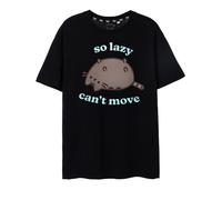 Vanilla Underground Pusheen Womens Black So Lazy Short Sleeved T-Shirt (X-Large)
