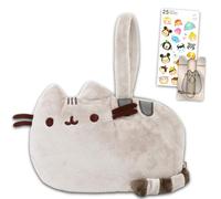 Pusheen the Cat Coin Purse Set for Girls - Bundle with 8" Cat Wristlet, Plus Stickers, Mobile Wallet | Pusheen the Cat Wallet for Women, Multicolor, Pusheen the Cat Plush, Pusheen Coin Purse, Pusheen