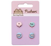 Pusheen the Cat "Hi , Bye" Stud Earrings Set
