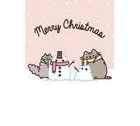 Pusheen The Cat - Merry Christmas Snowman - Blank Christmas Card