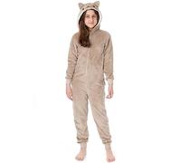 Pusheen Girls Onesie | All In One Fleece Loungewear | Pink Brown OR Character Options Cat Pyjama Sleepwear with Sherpa Hood | Kids Zip PJs Sleepsuit | Nightwear Merchandise Gift for Children