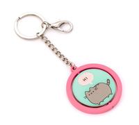 Pusheen the Cat Pink & Blue Hi, Bye Spinning Keyring