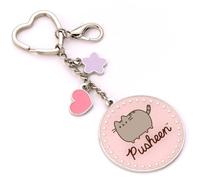Pusheen the Cat Pink Name Keyring with Mini Charms