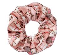 Pusheen the Cat Pink Strawberry Milk Carton Hair Scrunchie PTCHS109 - Fabric