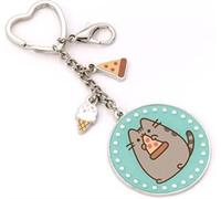Pusheen the Cat Pizza Keyring with mini Charms