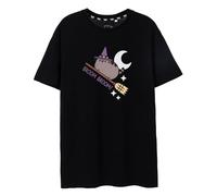 Pusheen the Cat Pusheen Womens Halloween T-Shirt | Adults Black Short Sleeve Broom Broom Halloween Graphic Tee Witch Costume Fun Seasonal Top | Cute & Spooky Holiday Cartoon Gift for Women