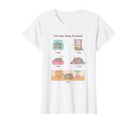 Pusheen The Ideal Sleep Schedule T-Shirt, Women, White, Medium