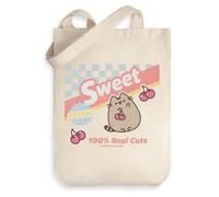 Pusheen Unisex Beige Sweet Cherry Tote Bag (One Size)