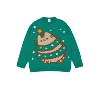 Pusheen Women's Christmas Tree Christmas Jumper | Green | Officially Licensed Merch | Size: Small Pusheen Green S