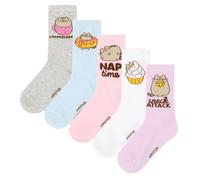 Pusheen Womens/Ladies Snack Attack Socks Set (Pack of 5)4 UK-8 UK Multicoloured