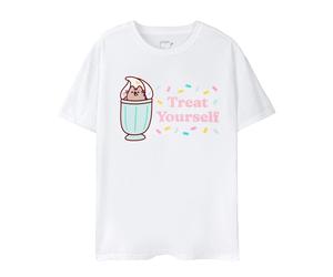 Pusheen Womens/Ladies Treat Yourself T-Shirt NS7795