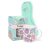 Pusheen Women's Mug & Sock Gift Set (Suitable for all ages Green) in White Pusheen White
